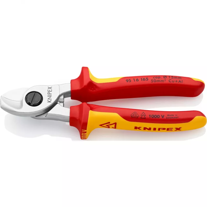 Knipex 95 16 165 geïsoleerde kabelschaar, 165 mm
