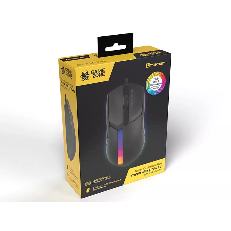 Muis Tracer 47416 Gamezone Cool zwart RGB USB