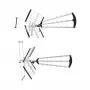 Buiten-/binnen-DVB-T-antenne LIBOX LB2000 met 69 dB versterker, dubbele polarisatie, 174–790 MHz, aluminium/zwart