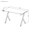 NanoRS gamingtafel LED-achtergrondverlichting 120x60cm RS10
