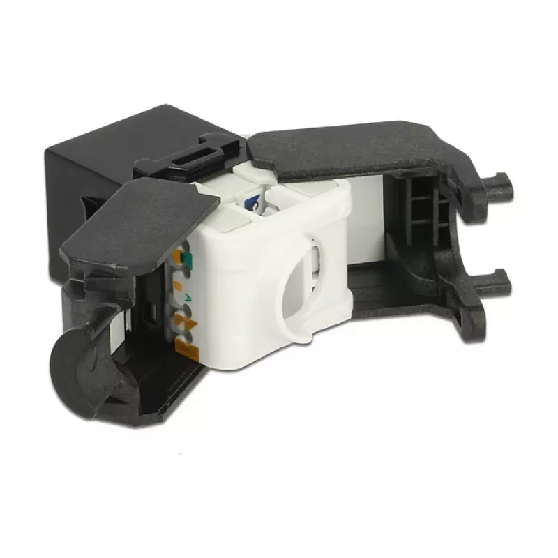 Delock 86267 Keystone-module RJ45 naar LSA Cat.6A UTP, zwart