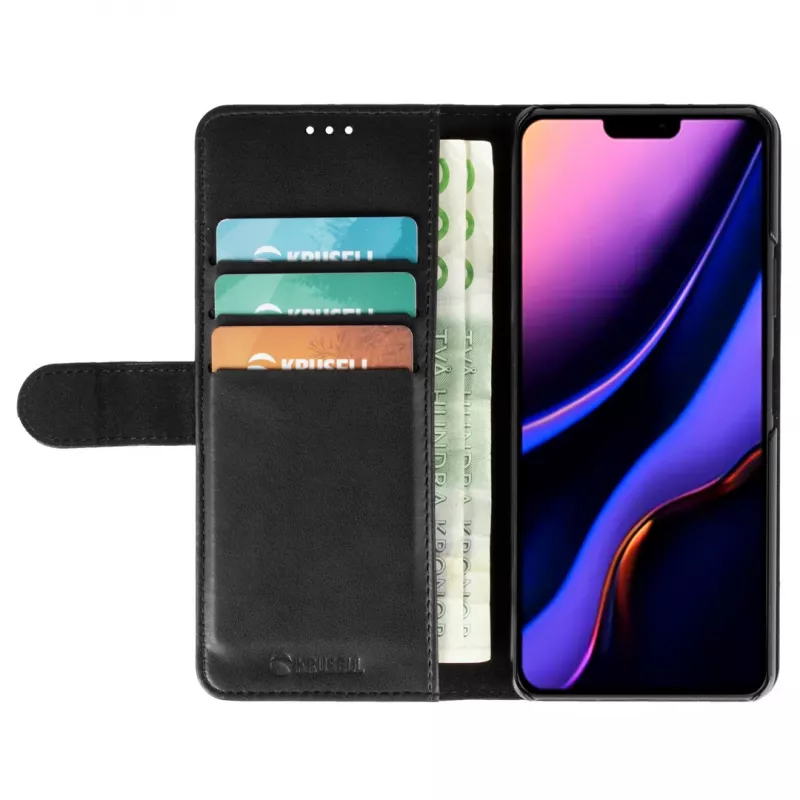 Phone wallet Krusell voor Apple iPhone 12 Pro Max – zwart, folio-etui met kaartvak