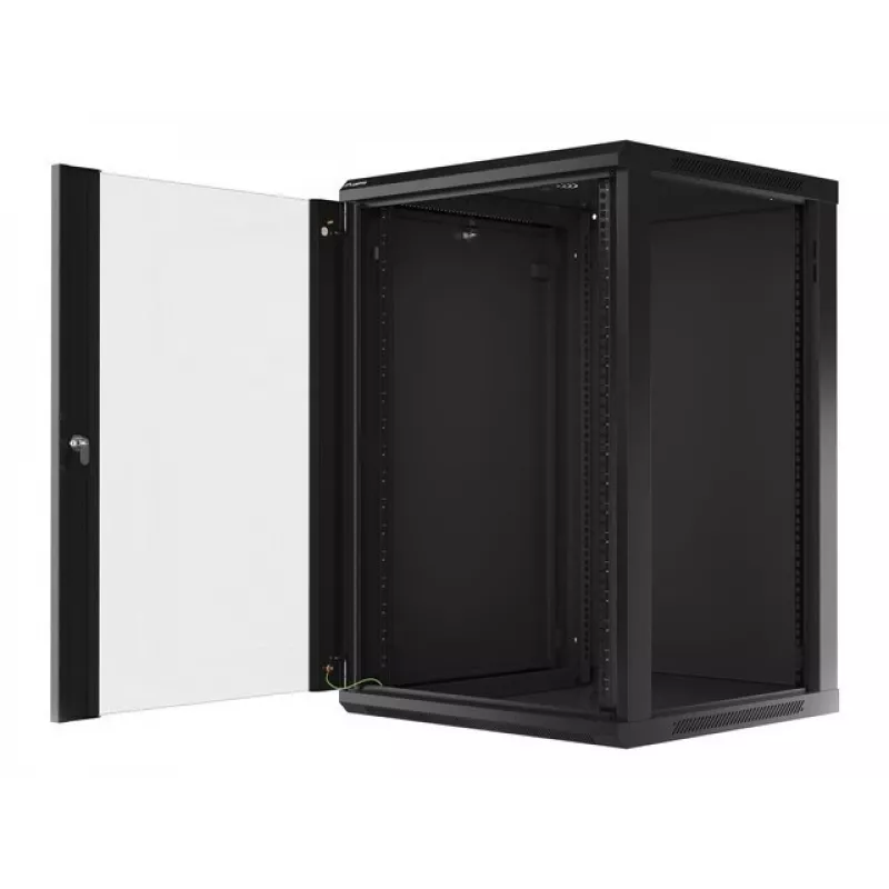 Wandmontage-rackkast LANBERG WF01-6618-10B, 18U, 600×600×907 mm, zwart, 60 kg
