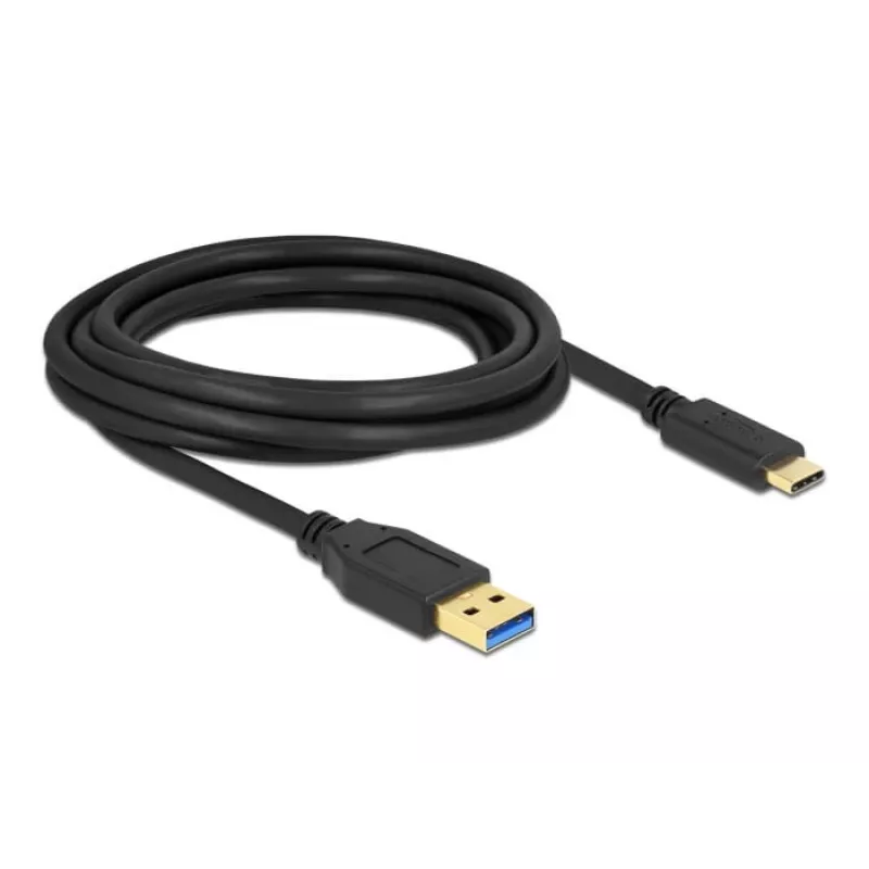 USB-kabel DeLOCK SuperSpeed USB 3.2 Gen 2 Type-A naar Type-C 3 m
