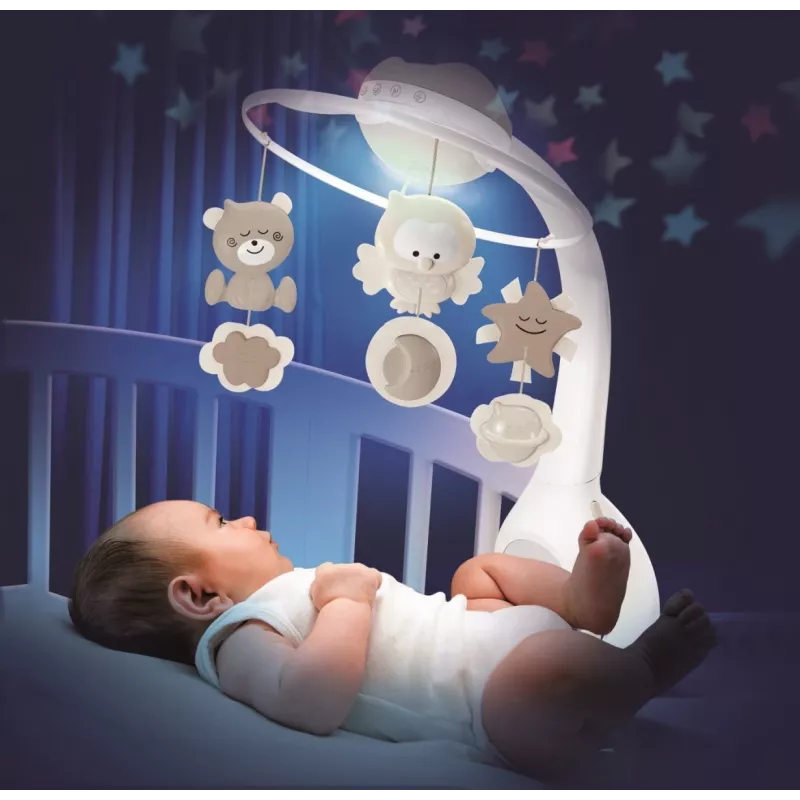 3in1 muziekprojector carrousel beige