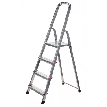 CORDA huishoudelijke aluminium ladder 4 treden 000705 KRAUSE
