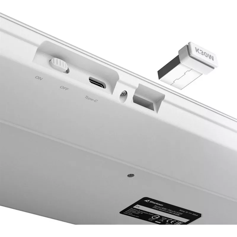 Sharkoon OfficePal K30W wit DE-layout Rubberdome