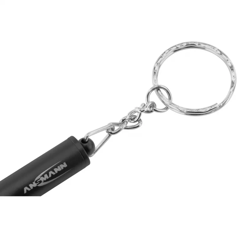 Mini sleutelhangerlampje, zaklamp zwart