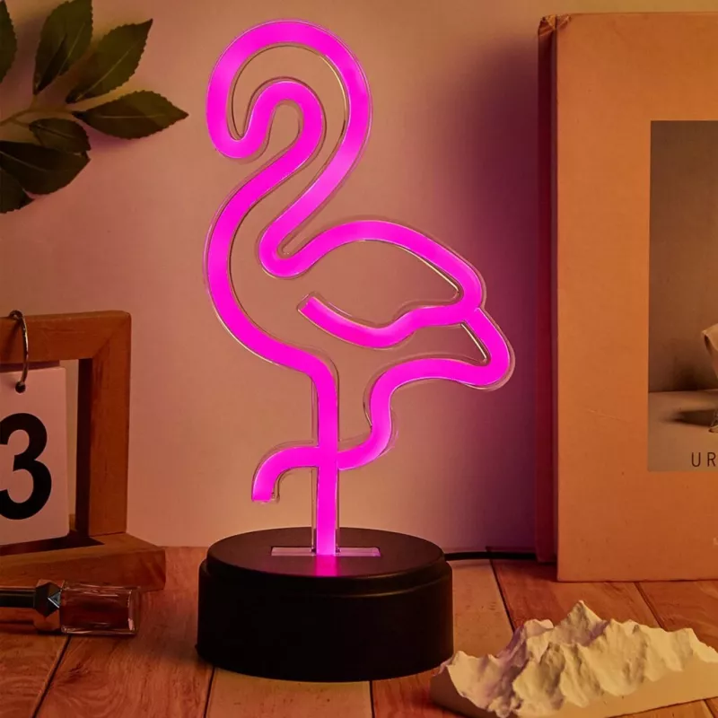 Tafel-/decoratieve LED-lamp MANTA SNL79PK roze flamingo – LED-decoratielamp