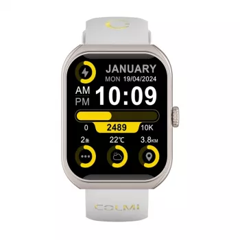 Smartwatch Colmi P86 goud met Bluetooth en hartslagmeter