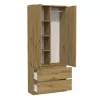 Topeshop SZAFA MALWA ART slaapkamerkast 5 schappen 2 deur(en) eiken