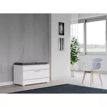 Gesloten schoenenkast-opzet e shop OPAL SZAFKA BIEL — wit, spaanplaat, B850×H450 mm, 16 mm frame