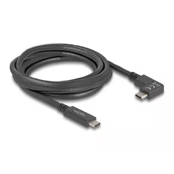 DeLOCK USB-kabel USB Type-C stekker naar USB Type-C stekker haaks 2 m 5 Gbit/s 4K PD 60 W