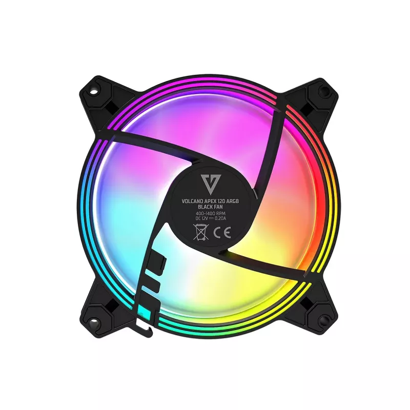 120 mm behuizingsventilator MODECOM VOLCANO APEX 120 ARGB zwart