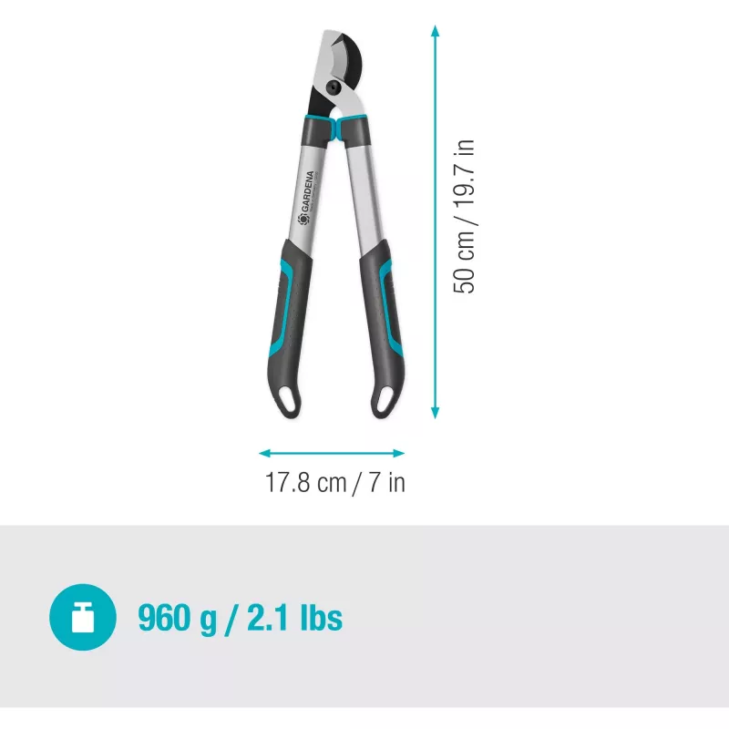 Gardena takkenschaar EasyCut S grijs/turkoois 50 cm (12030-88)