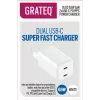 GRATEQ OLOS wandlader PD/PPS, 2x USB-C, GaN, 65 W
