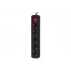 Verlengsnoer Lanberg PS1-05F-0300-BK 3m 5 stopcontacten binnen zwart