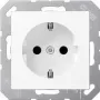 Stopcontact type F Jung A 1520 BFKI WWM, 16 A, 250 V, wit, thermoplast, 55×55 mm