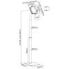 Tabletsteun MACLEAN MC-467W in hoogte verstelbaar compatibel met tablets