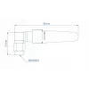 Teltonika LTE-antenne 003R-00296, 5dBi, SMA-stekker, haaks