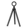 Flexibel statief voor smartphones Telesin P3-FM-02, zwart, buigzame poten, compacte telefoonhouder