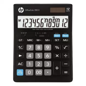 Rekenmachine HP OC 200 II, 12-cijferige weergave, zwart