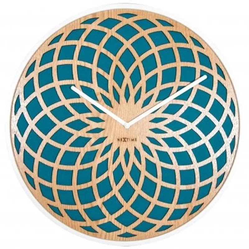 NeXtime klok 3150tq Sun Small, Ø35 cm, wand, turquoise