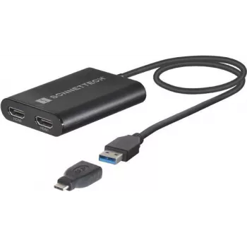 USB-grafische adapter Sonnet USB3-DHDMI – tot 3840 x 2160, USB 3.0, zwart