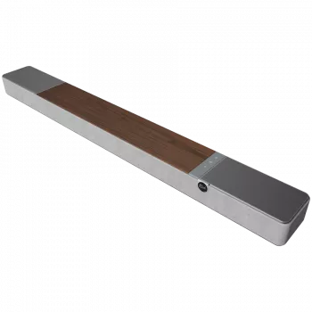Soundbar-luidspreker KLIPSCH 1073541 — 3.1.2 kanalen, 100 W RMS, ingebouwde subwoofer, grijs/walnoot