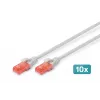 Patchkabel Digitus CAT 6 U/UTP LSZH 0,5m 10 stuks