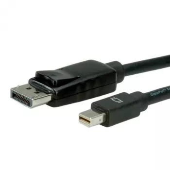 ROLINE - DisplayPort-kabel - Mini DisplayPort (M) naar DisplayPort (M) - 1 m - vergrendelbaar - zwart (11.04.5634)