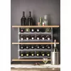 Tafel-wijnrek rotho VARIO voor 6 flessen, opvouwbaar, grijs, 600×220×140 mm