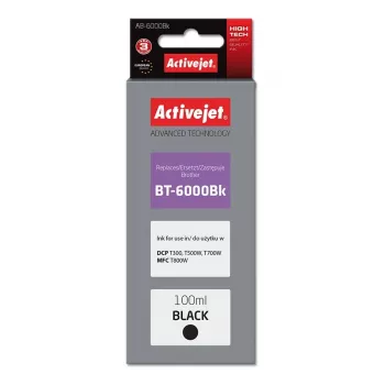 Activejet AB-6000Bk inktfles (vervanging voor Brother BT-6000BK; Supreme; 100 ml; zwart)