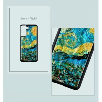 Beschermhoes iKins voor Samsung Galaxy S21+ — sterrennacht zwart