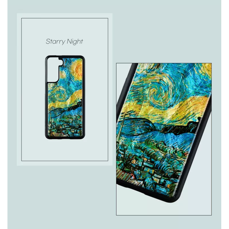 Beschermhoes iKins voor Samsung Galaxy S21+ — sterrennacht zwart