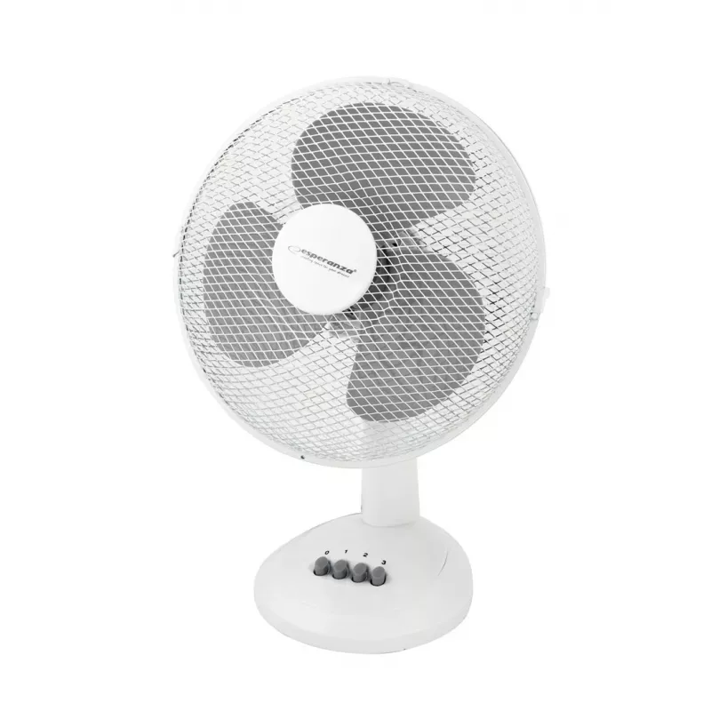 Esperanza EHF003WE, 12'' tafelventilator, wit en grijs