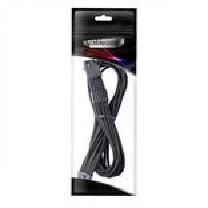 CableMod Universal Pro ModMesh 16-pin-naar-16-pin-kabel, gesleeved, StealthSense – zwart, 60 cm