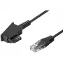 Wentronic Goobay - telefoonkabel - TAE-F (M) - RJ-45 (M) - 10m - zwart (51235)