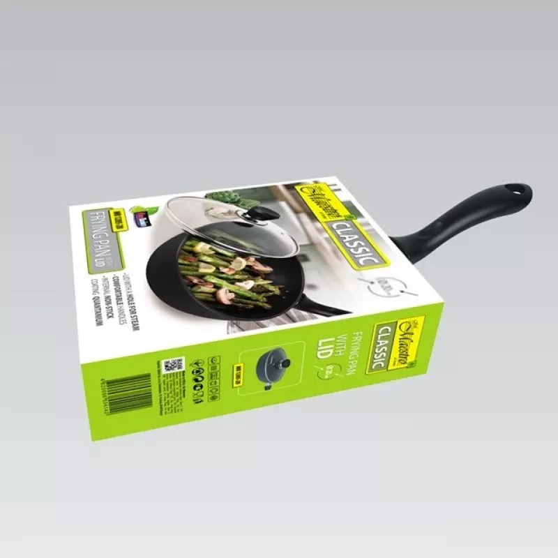 Maestro MR-1205-28 koekenpan met deksel, 28 cm, zwart