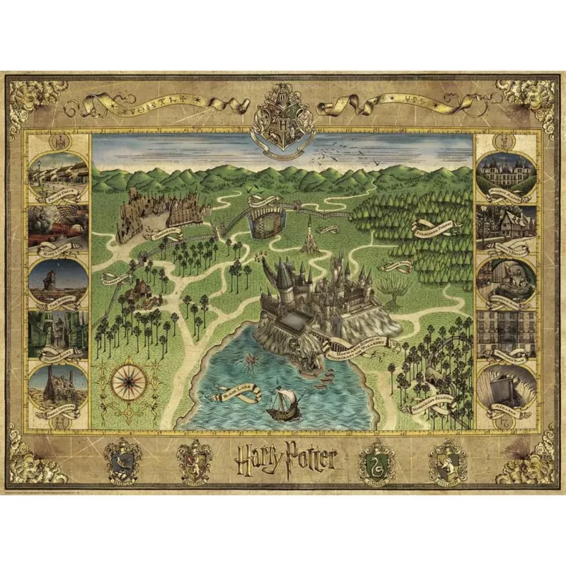 Ravensburger puzzel Hogwarts kaart 1500 stukjes – Ravensburger 1500 stukjes
