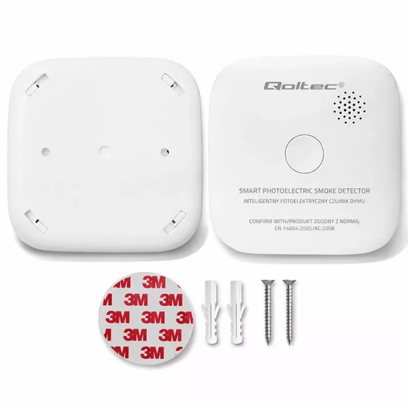 Draadloze rookmelder QOLTEC model 52653 met 85 dB batterijalarm