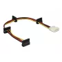 DeLOCK - voeding - interne voeding, 4-pin (M) naar SATA stroom (V) - 40cm - veelkleurig (60142)