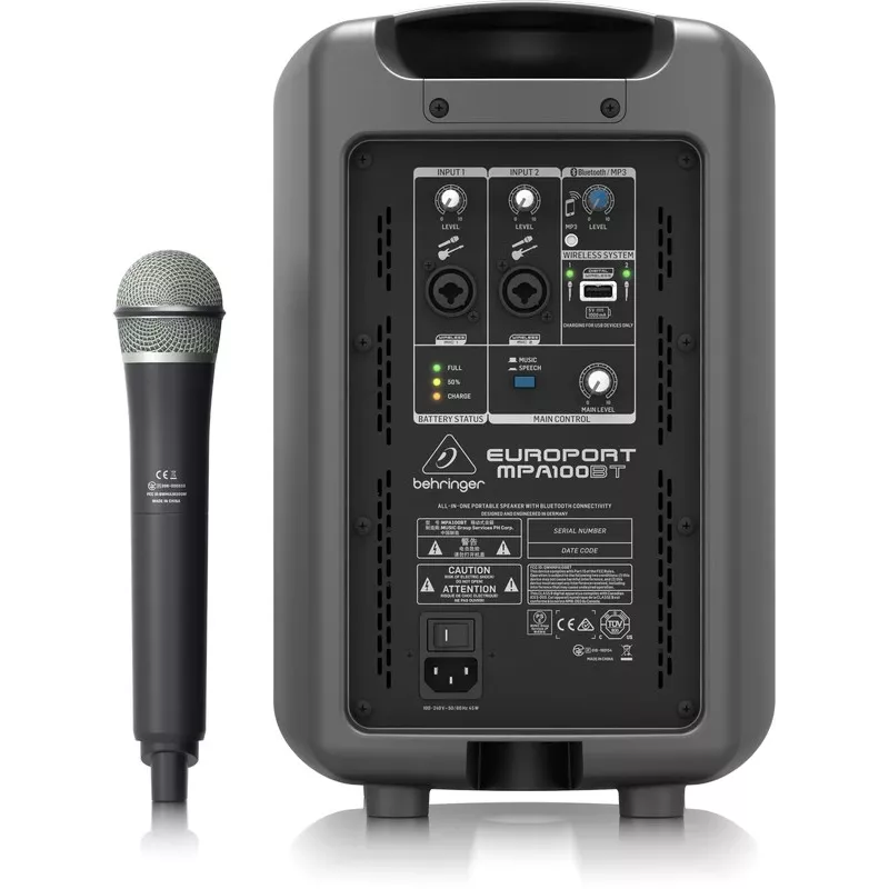Behringer EUROPORT MPA100BT 100 W 2-weg luidspreker