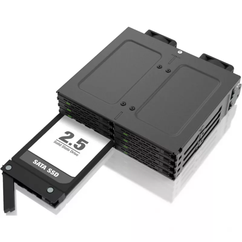 Externe harde-schijfeenheid voor IcyBox MB038-serie – model MB038TP-B, zwart, compatibel met MB038