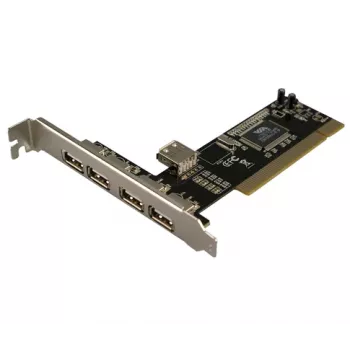 LogiLink PC0028 USB 2.0 PCI-kaart, 4 externe + 1 interne poort