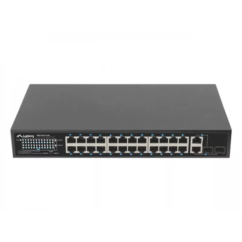 Lanberg RSFE-24P-2C-250 netwerkswitch unmanaged Gigabit Ethernet (10/100/1000)
