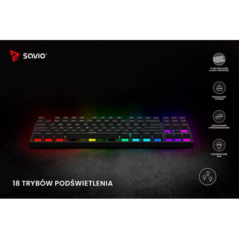 Mechanisch toetsenbord RGB Tempest X2 Outemu Blue Savio Savgk-tempest X2 Bl