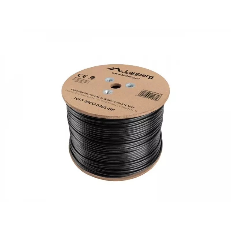 Netwerkkabel Lanberg LCF5-30CU-0305-BK RJ45 Cat5e 305 m zwart