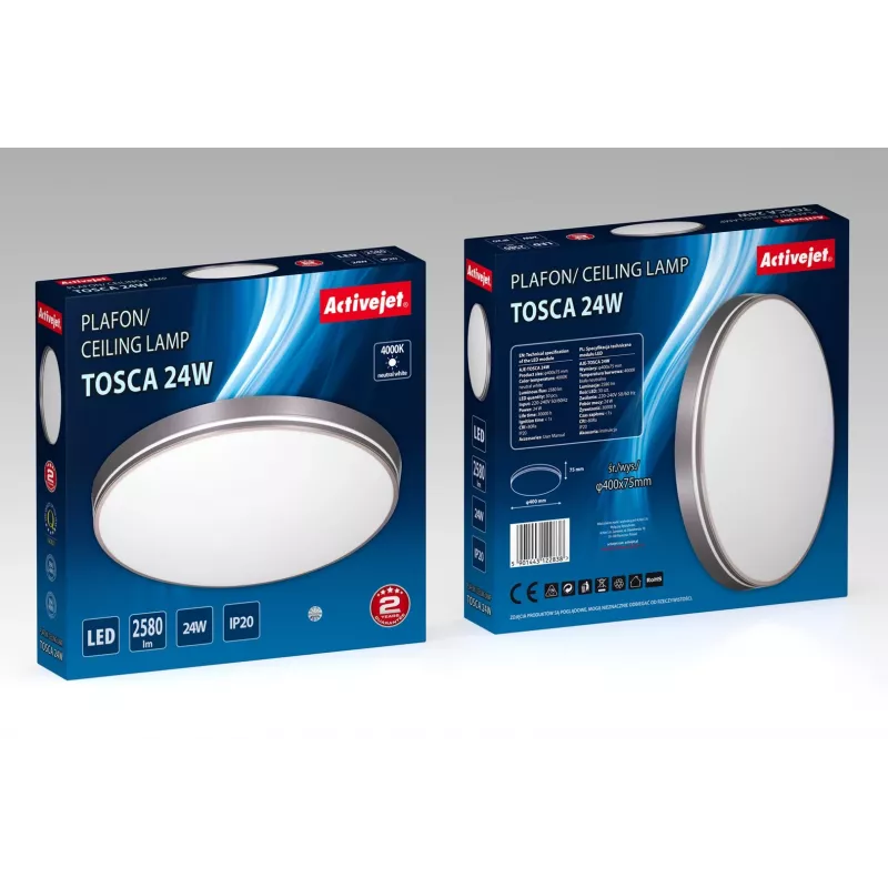 Activejet AJE-TOSCA LED-plafondlamp 24W