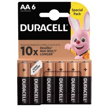 Batterijpack Duracell Basic AA / LR6 — 6 stuks (alkaline)